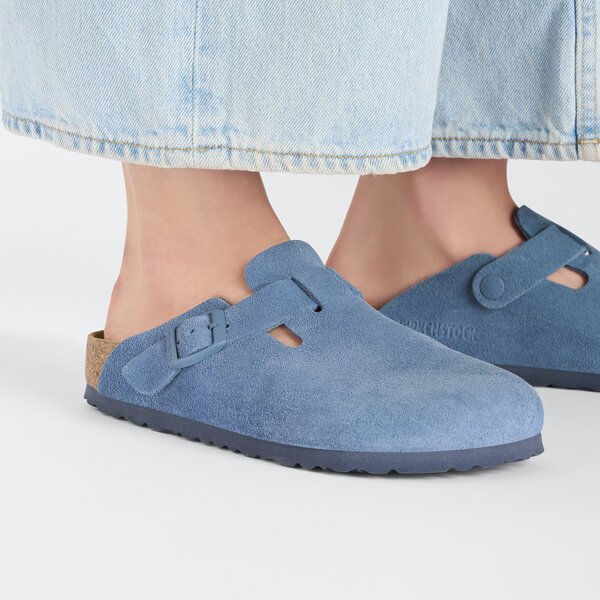 BIRKENSTOCK BOSTON LEVE ELEMENTAL BLUE  