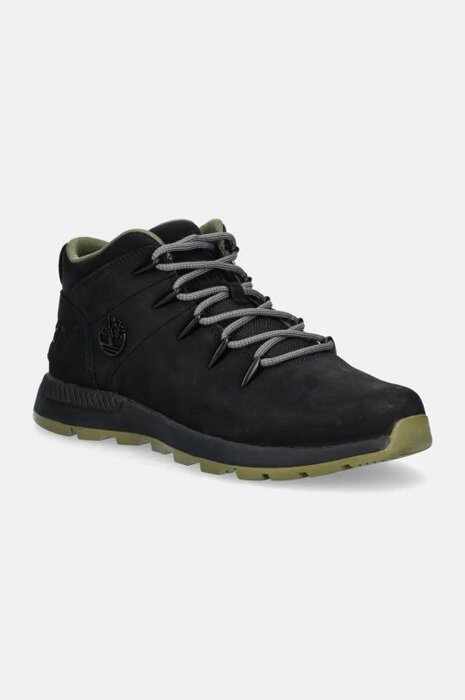 Timberland Sprint Trekker MID LACE UP SNEAKER BLACK NUBUCK W MED GREEN